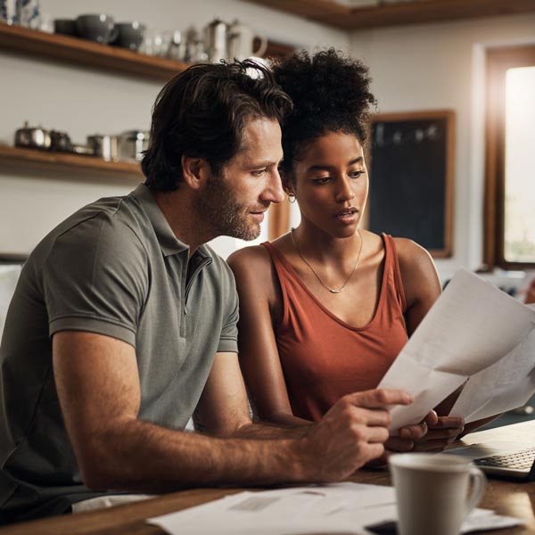 couple going over paperwork